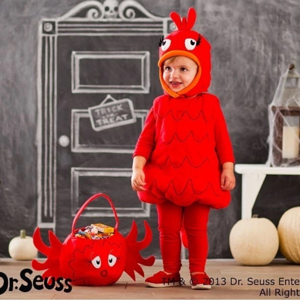 VINTAGE Pottery barn kids Dr. Seuss Red fish Costume